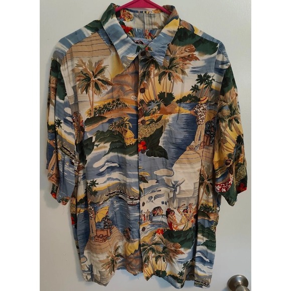 reyn spooner Other - Reyn Spooner Trans Pacific Airways Hawaiian Shirt Honolulu Clipper Mens XL USA